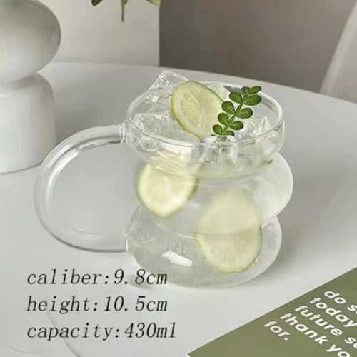 Glazen Latte- en Koffiebeker van Hittebestendig Glas (350/400 ml)