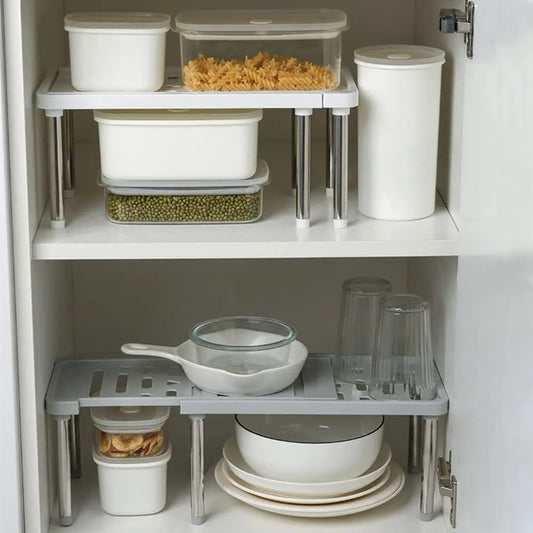 1Pc Retractable Shelf Multifunction Storage Rack Household Sundries