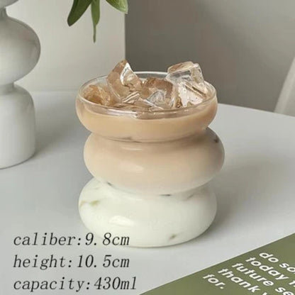 Glazen Latte- en Koffiebeker van Hittebestendig Glas (350/400 ml)