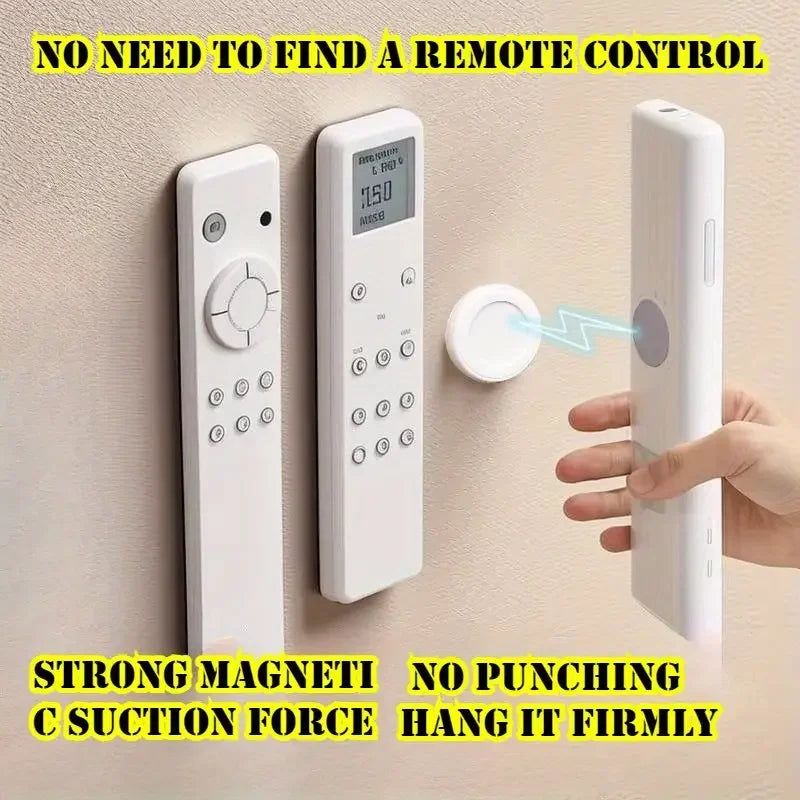 3-delige Magnetische Afstandsbedieninghouder Zonder Boren – Wandhouder voor TV, Airco en DVD-speler
