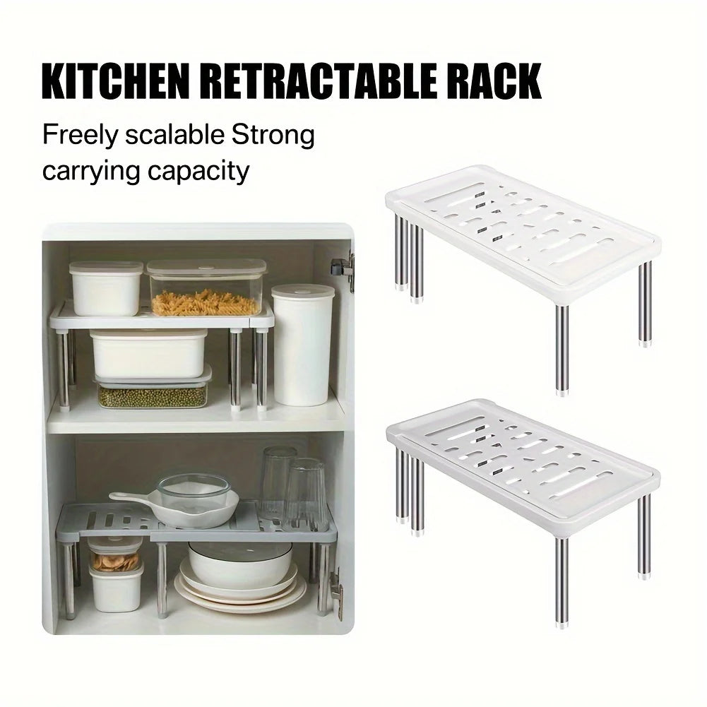 1 Stuk Uitschuifbaar Opbergrek – Multifunctionele Organizer voor Huishoudelijke Spullen