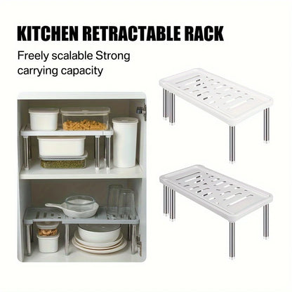 1 Stuk Uitschuifbaar Opbergrek – Multifunctionele Organizer voor Huishoudelijke Spullen
