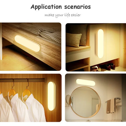 Draadloze LED Nachtlamp met Bewegingssensor – USB Oplaadbaar & Magnetisch