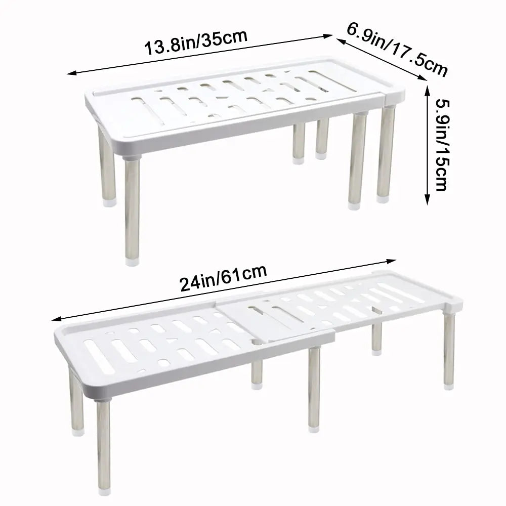 1 Stuk Uitschuifbaar Opbergrek – Multifunctionele Organizer voor Huishoudelijke Spullen
