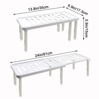 1 Stuk Uitschuifbaar Opbergrek – Multifunctionele Organizer voor Huishoudelijke Spullen