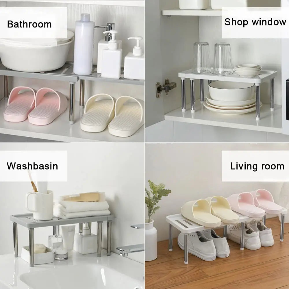 1 Stuk Uitschuifbaar Opbergrek – Multifunctionele Organizer voor Huishoudelijke Spullen
