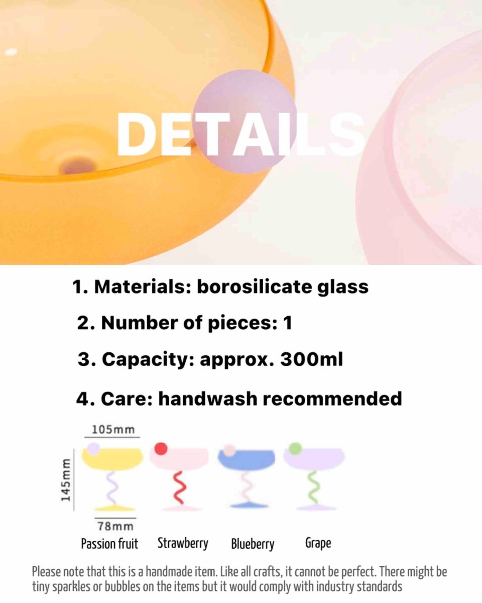 Jelly Bean Wijn Glas - Uniek Cocktail Coupe Glas