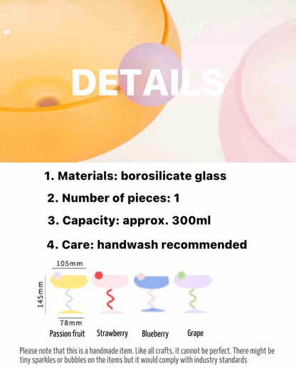 Jelly Bean Wijn Glas - Uniek Cocktail Coupe Glas