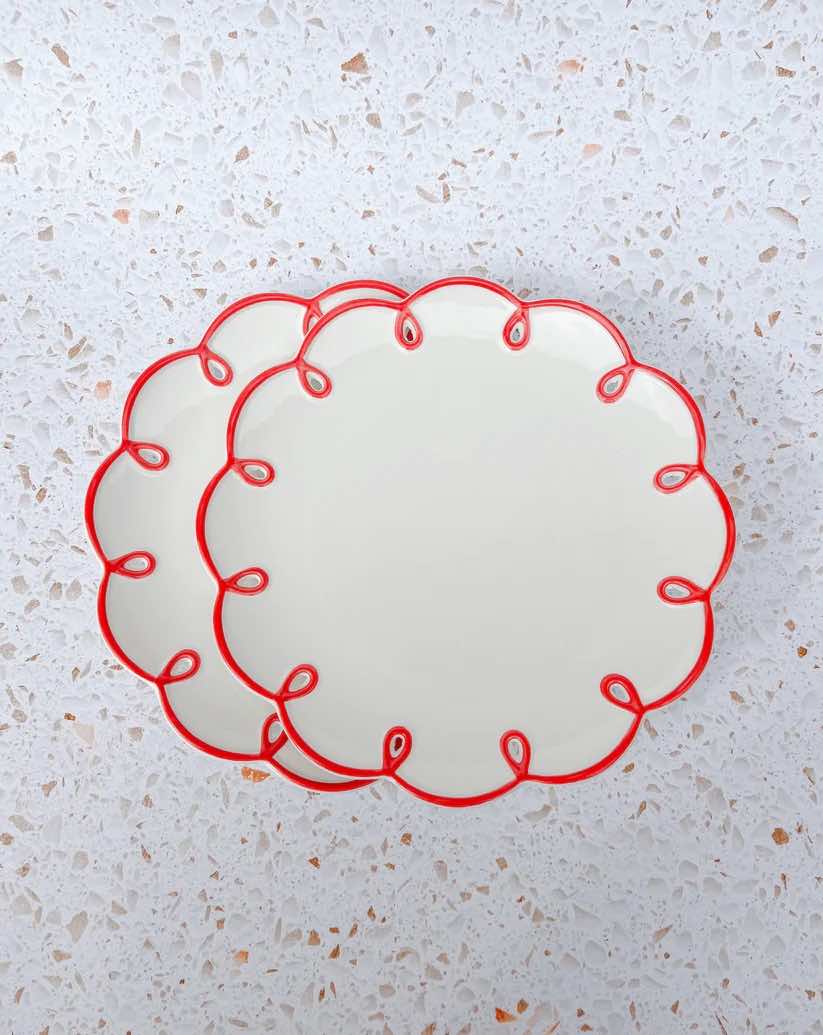 Set van 2 Keramische Wolkborden – Speels, Uniek en Stijlvol Design